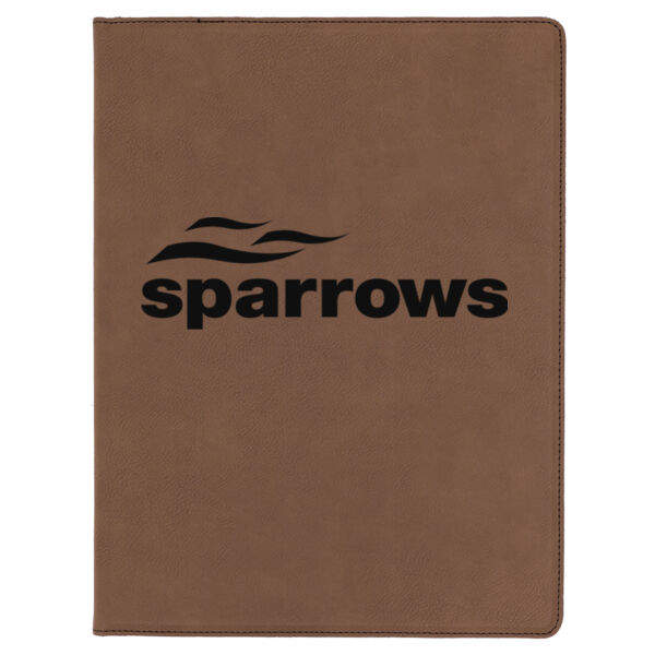 Sparrows - Brown Laserable Leatherette Portfolio with Notepad Thumbnail
